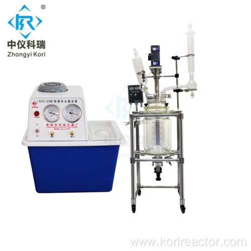 Lab jacketed cylinder Glass Reactor